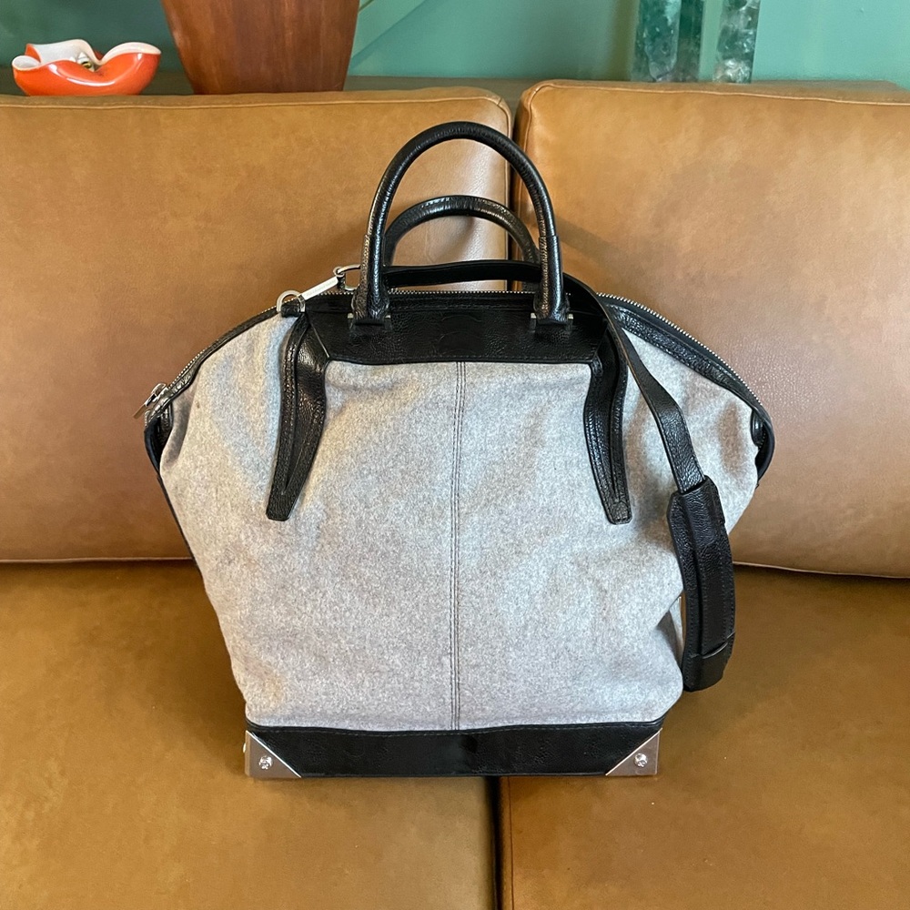 Alexander Wang Gray and Black Shoulder Bag